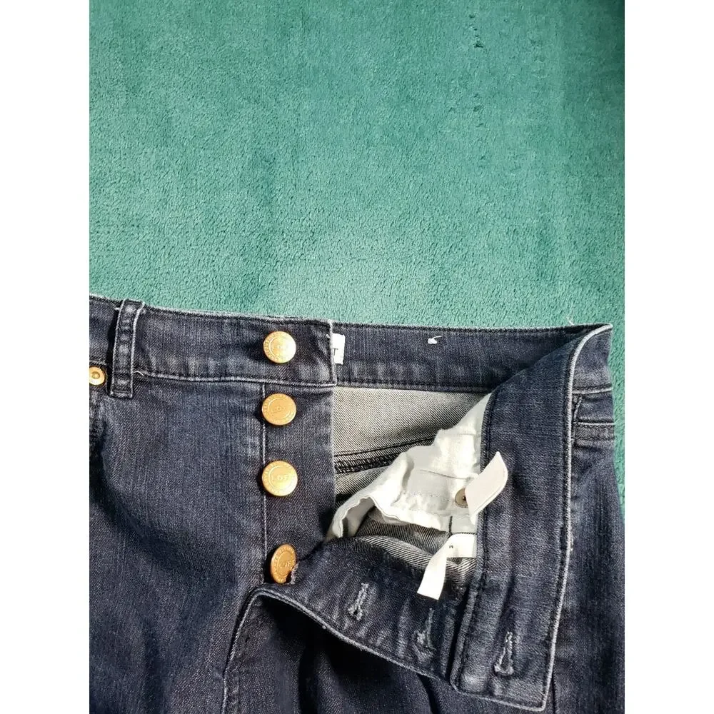 Loft Jeans Size 6 Petite Women Blue Pants Denim Stretch Mid Rise Modern Skinny